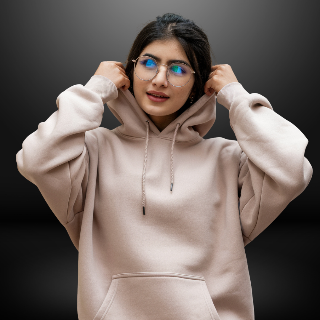 Unisex Beige Hoodie